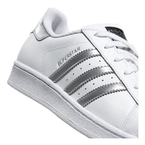 adidas originals superstar j branco prata